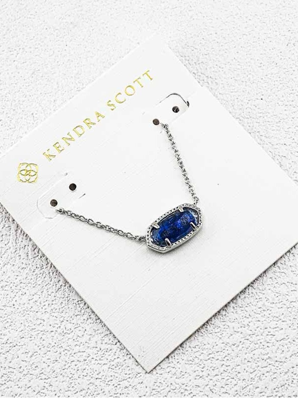 Kendra Scott Lapis Blue Silver Elle-style Necklace